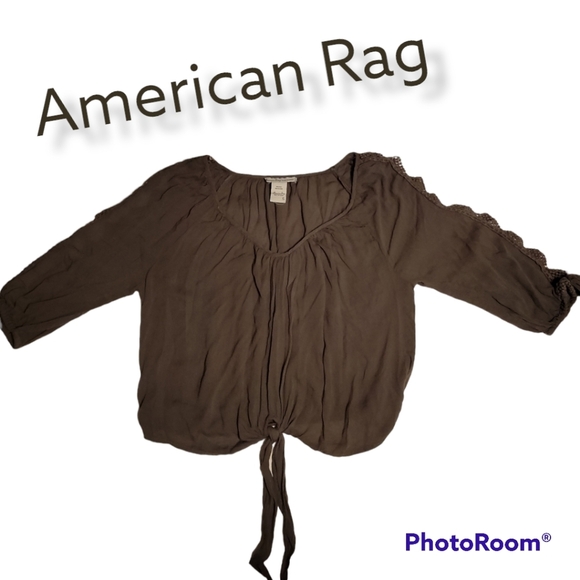 American Rag Tops - American Rag Army Green blouse